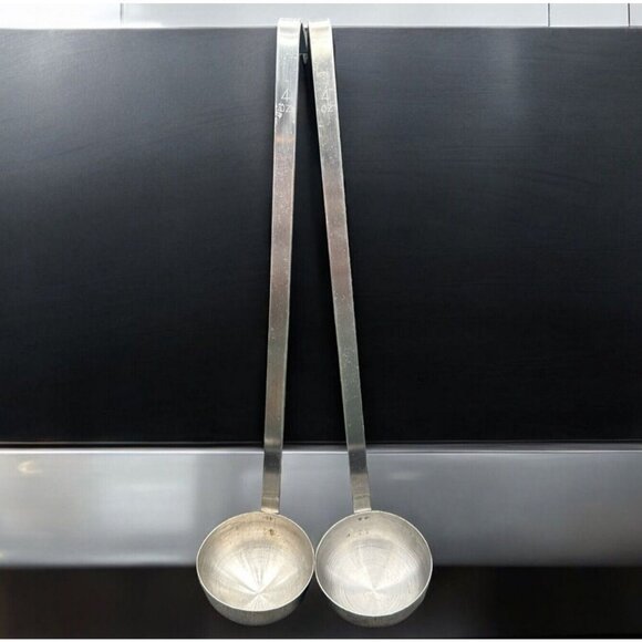 2 Vtg Capco Heavy Duty Serving Ladle Stainless Steel 4oz Japan w Hanging Hook - Picture 1 of 12